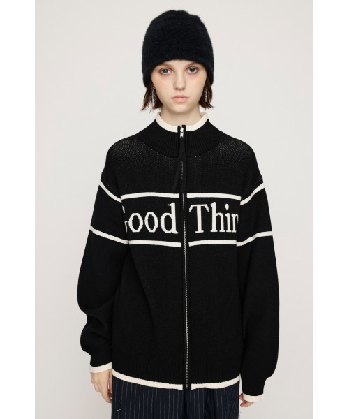 SLY（スライ）の「【2サイズ展開】LINE LOGO ZIP C/D ライン ロゴ ジップ カーディガン（カーディガン/ボレロ・レディース・ブラック/アイボリー/杢グレー・1/2）」の11枚目の写真