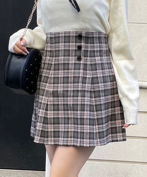 NOMAE（ノーマエ）の「サイドプリーツミニスカパン（スカート・レディース・ダークグレー/ブラック/ライトブラウン/ブラック系その他/ベージュ系その他・FREE）」の6枚目の写真