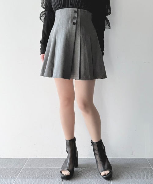 NOMAE（ノーマエ）の「サイドプリーツミニスカパン（スカート