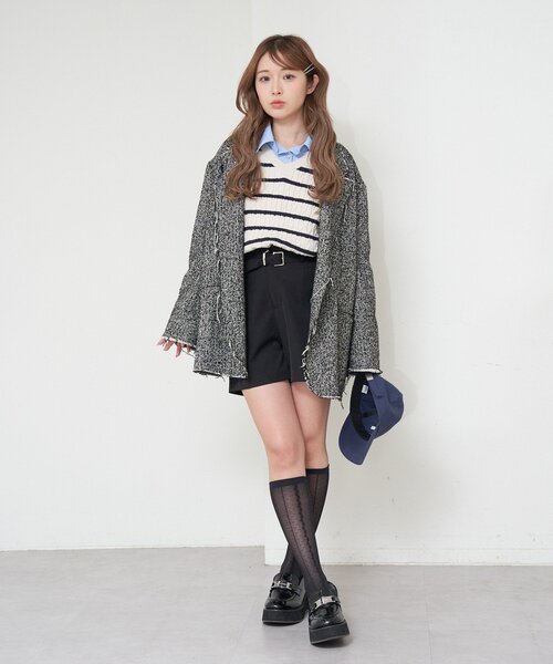 RAY CASSIN（レイカズン）の「【セットアップ対応/新色追加】オーバーサイズジャケット / ツイード　チェック（テーラードジャケット・レディース・ブラック系その他2/ブラック/グレー系その他2/グレー系その他3/ブラウン系その他2・FREE）」の16枚目の写真