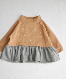 coto cotte（コトコト）の「花パール刺繍 トレーナー（スウェット）」