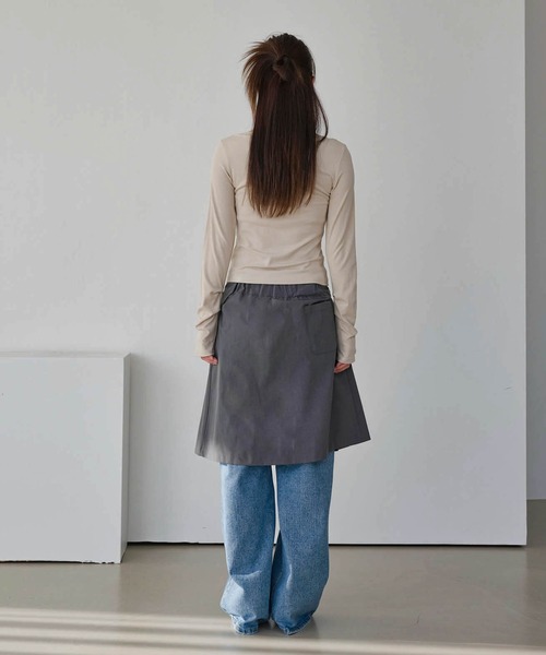 【2024A/W新作アイテム】 【ベルトポケット取り外し可能】【ウエストゴム仕様】ベーシックプリーツセミロングスカート（スカート）｜UNE MANSION（ユヌマンション）