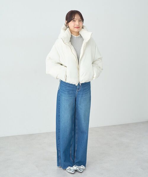 earth music&ecology(アースミュージックアンドエコロジー)の「セルフカットワイドデニムパンツ(デニムパンツ・レディース・ライトインディゴブルー/ブルー系その他・M/L/S)」の22枚目の写真