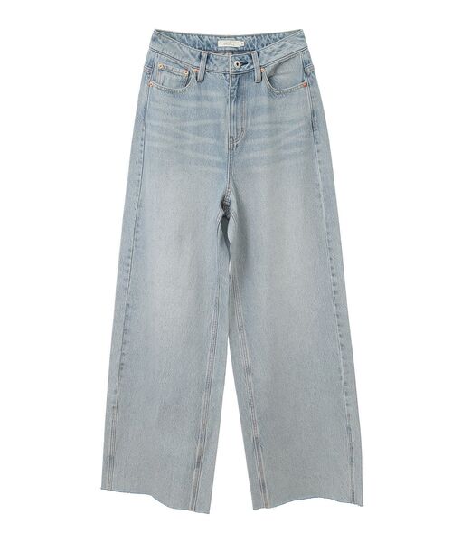 earth music&ecology(アースミュージックアンドエコロジー)の「セルフカットワイドデニムパンツ(デニムパンツ・レディース・ライトインディゴブルー/ブルー系その他・M/L/S)」の10枚目の写真