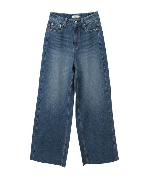 earth music&ecology(アースミュージックアンドエコロジー)の「セルフカットワイドデニムパンツ(デニムパンツ・レディース・ライトインディゴブルー/ブルー系その他・M/L/S)」の11枚目の写真