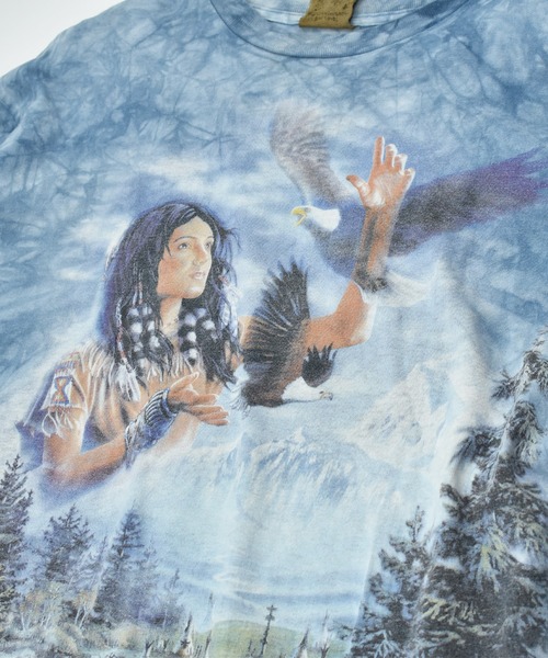 THE MOUNTAIN(ザマウンテン)の「【ヴィンテージ古着】90's THE MOUNTAIN イーグル タイダイ Tシャツ(Tシャツ/カットソー・メンズ・ブルー・LARGE)」の3枚目の写真