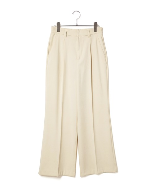 le cercle ADAM ET ROPE'(ルセルクルアダムエロペ)の「【セットアップ対応】タックスラックス(スラックス・レディース・ベージュ/ブラック・FREE)」の21枚目の写真