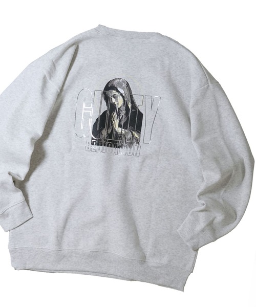 おしゃれスタ(オシャレスタ)の「heavy weight various design sweat shirt/ヘビーウェイト アソート デザイン 裏起毛 スウェットシャツ【IR】 オーバーサイズ メンズ レディース(スウェット・メンズ・グレー系その他/ブラック系その他2/ブラック系その他/ホワイト系その他2/ブラック系その他5/ライトグレー系1/ライトグレー系3/グレー系その他2/グレー系その他4/グレー系その他5/ブラック系その他7/ライトグレー系/ホワイト/ブラック系その他4/グレー系その他7/アッシュグレー/チャコールグレー/ブラック系その他3/グレー系その他6/ブラック/グレー系その他3/ホワイト系その他/ブラック系その他6/ライトグレー系2・M/L/XL)」の22枚目の写真