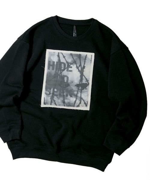 おしゃれスタ(オシャレスタ)の「heavy weight various design sweat shirt/ヘビーウェイト アソート デザイン 裏起毛 スウェットシャツ【IR】 オーバーサイズ メンズ レディース(スウェット・メンズ・グレー系その他/ブラック系その他2/ブラック系その他/ホワイト系その他2/ブラック系その他5/ライトグレー系1/ライトグレー系3/グレー系その他2/グレー系その他4/グレー系その他5/ブラック系その他7/ライトグレー系/ホワイト/ブラック系その他4/グレー系その他7/アッシュグレー/チャコールグレー/ブラック系その他3/グレー系その他6/ブラック/グレー系その他3/ホワイト系その他/ブラック系その他6/ライトグレー系2・M/L/XL)」の7枚目の写真