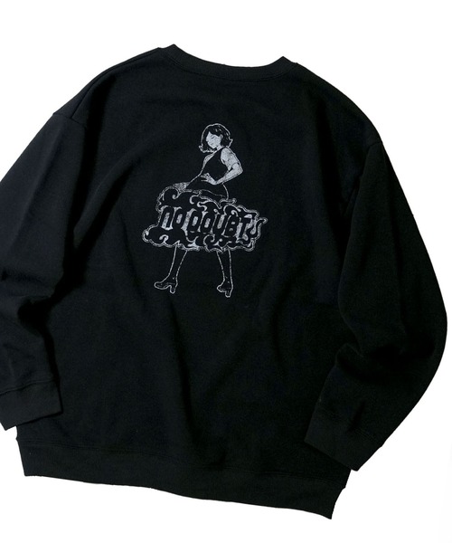 おしゃれスタ(オシャレスタ)の「heavy weight various design sweat shirt/ヘビーウェイト アソート デザイン 裏起毛 スウェットシャツ【IR】 オーバーサイズ メンズ レディース(スウェット・メンズ・グレー系その他/ブラック系その他2/ブラック系その他/ホワイト系その他2/ブラック系その他5/ライトグレー系1/ライトグレー系3/グレー系その他2/グレー系その他4/グレー系その他5/ブラック系その他7/ライトグレー系/ホワイト/ブラック系その他4/グレー系その他7/アッシュグレー/チャコールグレー/ブラック系その他3/グレー系その他6/ブラック/グレー系その他3/ホワイト系その他/ブラック系その他6/ライトグレー系2・M/L/XL)」の10枚目の写真