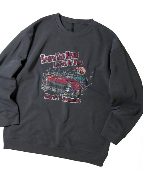 おしゃれスタ(オシャレスタ)の「heavy weight various design sweat shirt/ヘビーウェイト アソート デザイン 裏起毛 スウェットシャツ【IR】 オーバーサイズ メンズ レディース(スウェット・メンズ・グレー系その他/ブラック系その他2/ブラック系その他/ホワイト系その他2/ブラック系その他5/ライトグレー系1/ライトグレー系3/グレー系その他2/グレー系その他4/グレー系その他5/ブラック系その他7/ライトグレー系/ホワイト/ブラック系その他4/グレー系その他7/アッシュグレー/チャコールグレー/ブラック系その他3/グレー系その他6/ブラック/グレー系その他3/ホワイト系その他/ブラック系その他6/ライトグレー系2・M/L/XL)」の20枚目の写真