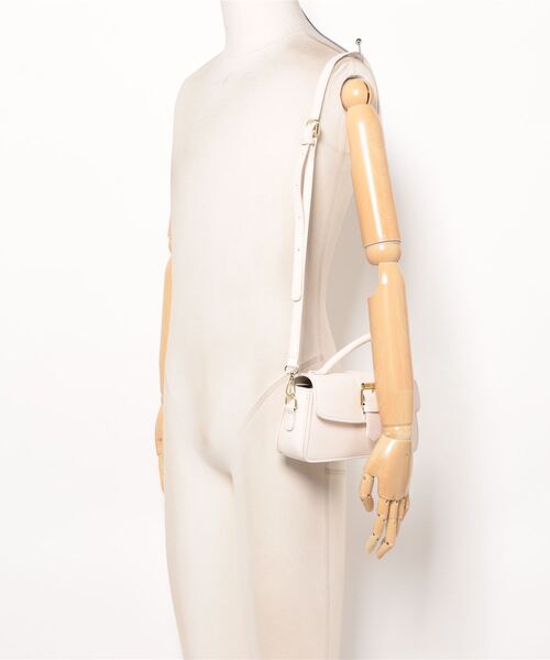 florist（フローリスト）の「2WAY レザーライクフラップベルト横長ハンドバッグ/ショルダーバッグ（ハンドバッグ・レディース・アイボリー/ブラウン/ブラック・FREE）」の21枚目の写真