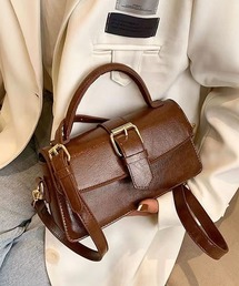 florist | 2WAY レザーライクフラップベルト横長ハンドバッグ/ショルダーバッグ(ハンドバッグ)