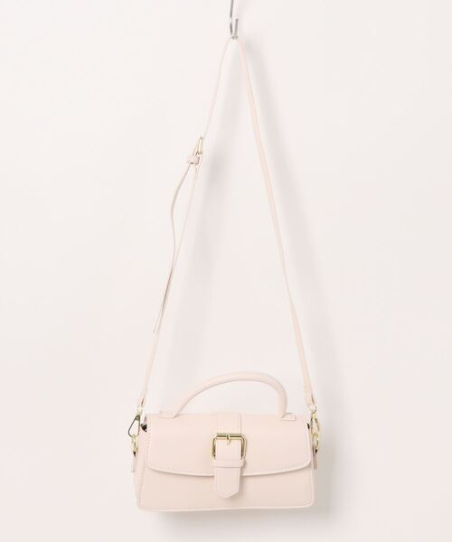 florist（フローリスト）の「2WAY レザーライクフラップベルト横長ハンドバッグ/ショルダーバッグ（ハンドバッグ・レディース・アイボリー/ブラウン/ブラック・FREE）」の22枚目の写真