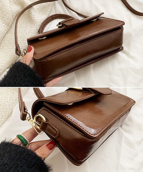 florist（フローリスト）の「2WAY レザーライクフラップベルト横長ハンドバッグ/ショルダーバッグ（ハンドバッグ・レディース・アイボリー/ブラウン/ブラック・FREE）」の17枚目の写真