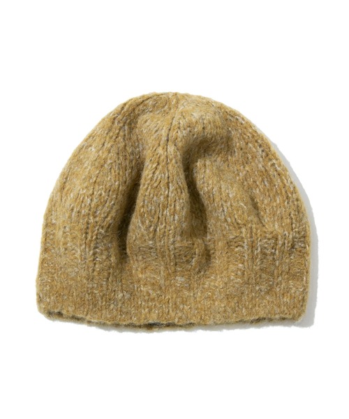 go slow caravan（ゴースローキャラバン）の「ベビーアルパカ ホールガーメントニットベレー（ハンチング/ベレー帽・レディース・マスタード/グリーン系その他・FREE）」の3枚目の写真