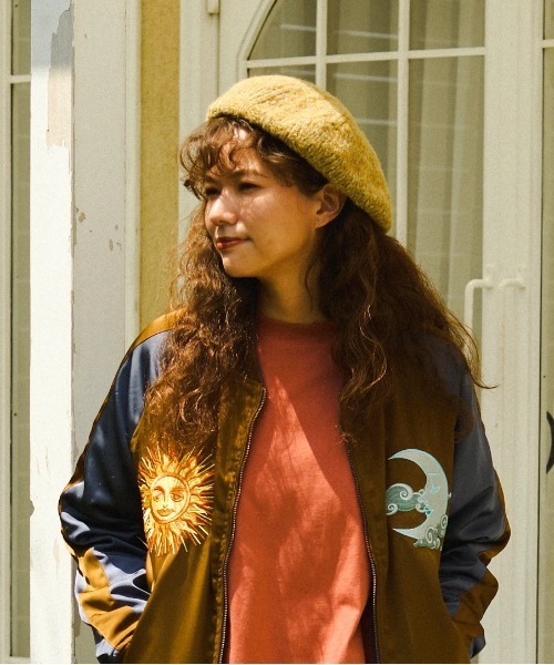 go slow caravan（ゴースローキャラバン）の「ベビーアルパカ ホールガーメントニットベレー（ハンチング/ベレー帽・レディース・マスタード/グリーン系その他・FREE）」の5枚目の写真