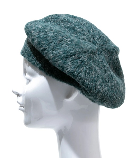 go slow caravan（ゴースローキャラバン）の「ベビーアルパカ ホールガーメントニットベレー（ハンチング/ベレー帽・レディース・マスタード/グリーン系その他・FREE）」の8枚目の写真