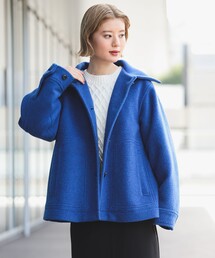 Ray BEAMS | リブ襟 ハーフ コート(その他アウター)