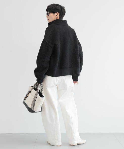 BARNYARDSTORM(バンヤードストーム)の「BARNYARDSTORM / ジャガードテープボアトート(トートバッグ・レディース・チャコール/ブラック/オフホワイト・FREE)」の7枚目の写真