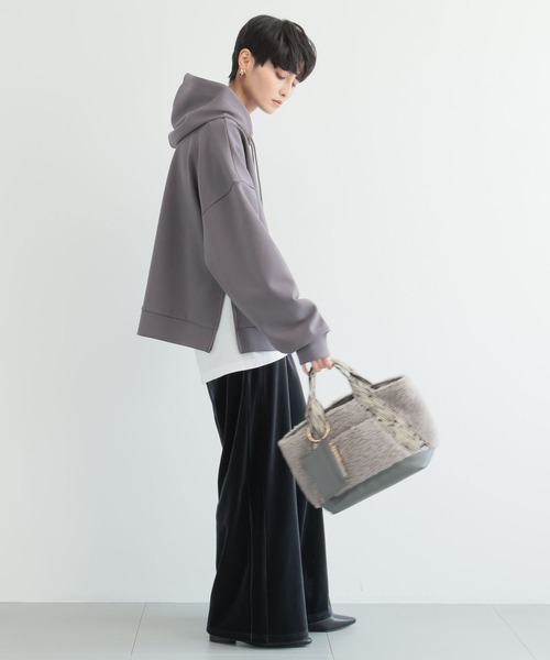 BARNYARDSTORM(バンヤードストーム)の「BARNYARDSTORM / ジャガードテープボアトート(トートバッグ・レディース・チャコール/ブラック/オフホワイト・FREE)」の11枚目の写真