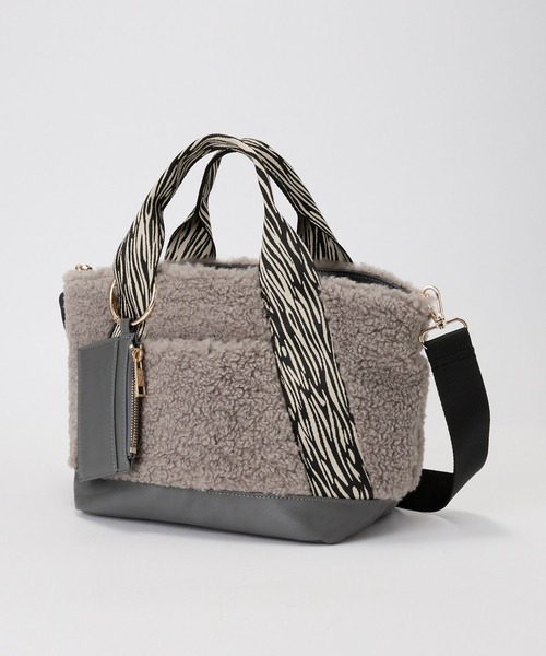 BARNYARDSTORM(バンヤードストーム)の「BARNYARDSTORM / ジャガードテープボアトート(トートバッグ・レディース・チャコール/ブラック/オフホワイト・FREE)」の18枚目の写真