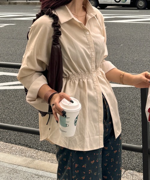 efill（エフィル）の「シャーリング リボン レザー ショルダー バッグ（ハンドバッグ・レディース・ブラウン・FREE）」の21枚目の写真