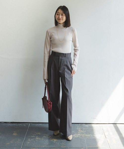 【美品】  NOBLE / ノーブル | 2024AW | ナローリブ タートル ニット | ブラック | レディース Noble（ノーブル）の「ナローリブタートルニット（ニット/セーター