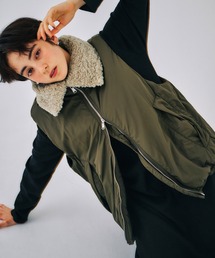 ADAM ET ROPE' | 【WEB限定・サステナブル・撥水】マルチWAYミドル丈ボアコンビブルゾン(ブルゾン)