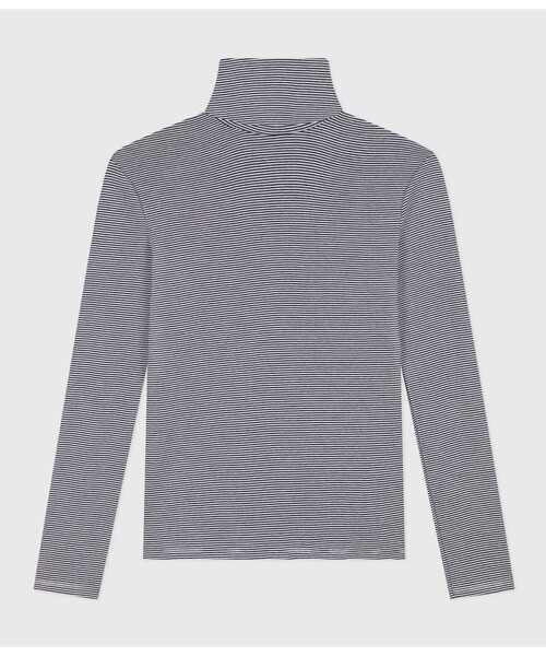 PETIT BATEAU（プチバトー）の「長袖タートルネック（Tシャツ/カットソー・レディース・ブルー系その他・X-SMALL/SMALL/MEDIUM/LARGE/XX-SMALL）」の3枚目の写真