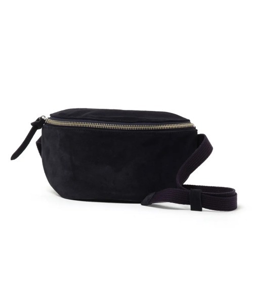 hobo（ホーボー）の「【hobo / ホーボー】WAIST POUCH COW SUEDE（ボディバッグ/ウエストポーチ・メンズ・チャコールグレー/ダークネイビー/キャメル・FREE）」の3枚目の写真