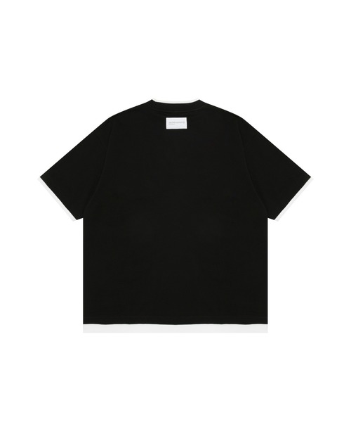 【AAPE by A BATHING APE】モック レイヤー リラックス Tシャツ A BATHING APE tシャツ MULTI LOGO HEAD RELAXED FIT TEE メンズ