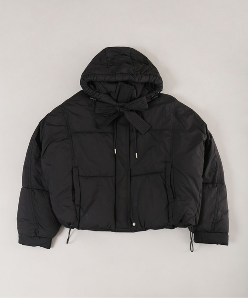 PHILLY(フィリー)の「【PHILLY】フード付リボン中綿ジャケット(ブルゾン・レディース・アイボリー/ブラック/ブラウン・FREE)」の21枚目の写真