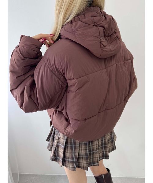 PHILLY(フィリー)の「【PHILLY】フード付リボン中綿ジャケット(ブルゾン・レディース・アイボリー/ブラック/ブラウン・FREE)」の16枚目の写真