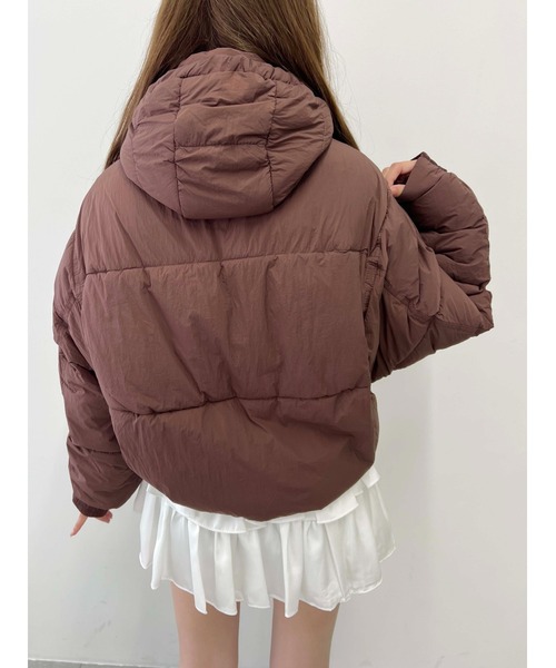 PHILLY(フィリー)の「【PHILLY】フード付リボン中綿ジャケット(ブルゾン・レディース・アイボリー/ブラック/ブラウン・FREE)」の19枚目の写真