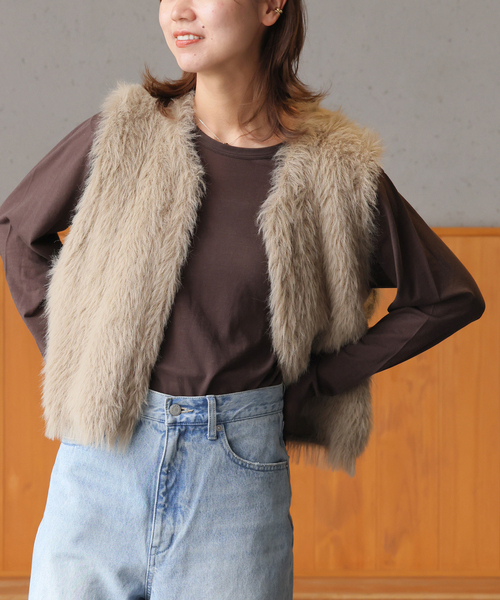 JOURNAL STANDARD relume（ジャーナルスタンダード　レリューム）の「《追加2》ナイロンフェザーベスト（ベスト・レディース・グレー/ベージュ・FREE）」の15枚目の写真