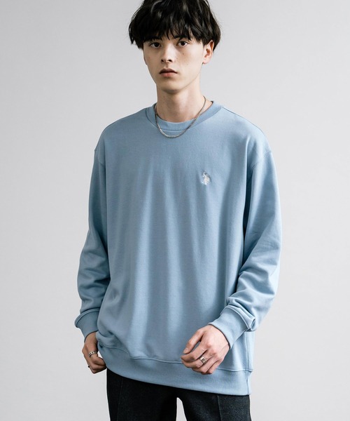 U.S. POLO ASSN.(ユーエスポロアッスン)の「U.S. POLO ASSN. ユーエスポロアッスン 裏毛ロゴ刺繍プルオーバートレーナー(スウェット・メンズ・グレー/ホワイト/アイボリー/ブラック/オートミール/ネイビー/ブルー・LL/M/L)」の7枚目の写真