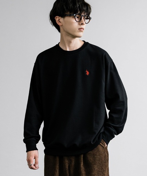 U.S. POLO ASSN.(ユーエスポロアッスン)の「U.S. POLO ASSN. ユーエスポロアッスン 裏毛ロゴ刺繍プルオーバートレーナー(スウェット・メンズ・グレー/ホワイト/アイボリー/ブラック/オートミール/ネイビー/ブルー・LL/M/L)」の4枚目の写真