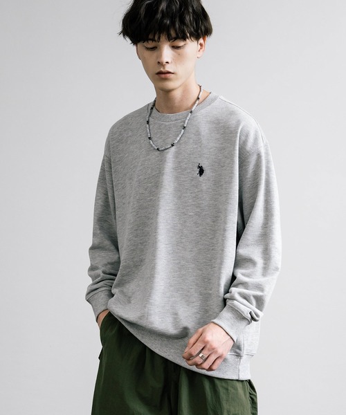 U.S. POLO ASSN.(ユーエスポロアッスン)の「U.S. POLO ASSN. ユーエスポロアッスン 裏毛ロゴ刺繍プルオーバートレーナー(スウェット・メンズ・グレー/ホワイト/アイボリー/ブラック/オートミール/ネイビー/ブルー・LL/M/L)」の20枚目の写真