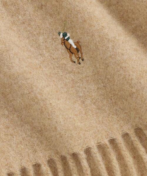 POLO RALPH LAUREN(ポロ ラルフ ローレン)の「フリンジ バージン ウール マフラー(マフラー・メンズ・ブラウン・ONE)」の2枚目の写真