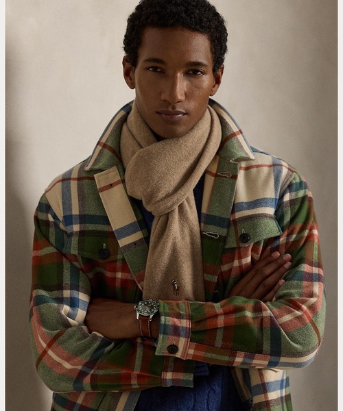 セール】フリンジ バージン ウール マフラー（マフラー）｜POLO RALPH