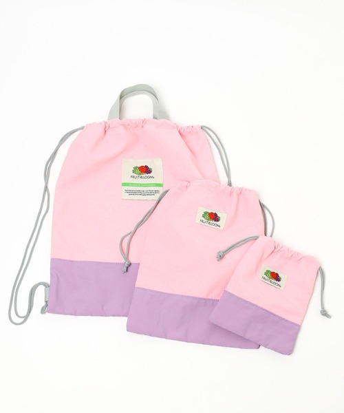 FRUIT OF THE LOOM(フルーツオブザルーム)の「【Fruit Of The Loom】別注キンチャク3点セット(KIDS)(トートバッグ・キッズ・イエロー/ピンク/グリーン/ブルー・FREE)」の4枚目の写真