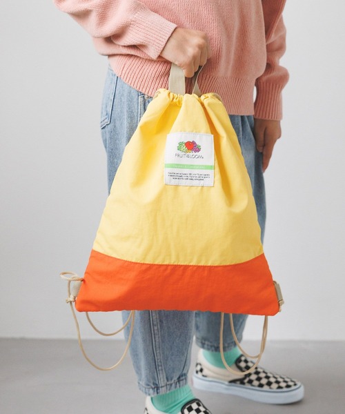 FRUIT OF THE LOOM(フルーツオブザルーム)の「【Fruit Of The Loom】別注キンチャク3点セット(KIDS)(トートバッグ・キッズ・イエロー/ピンク/グリーン/ブルー・FREE)」の5枚目の写真