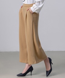 DAY CLOSET | 【クロップド丈/吸湿発熱/裏起毛/ストレッチ有/幅広ゴム】ノームコアシャギータックワイドパンツ レディース(スウェットパンツ)