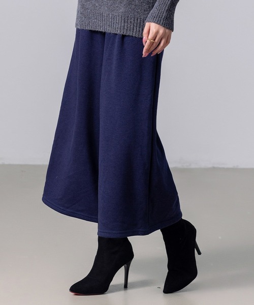 セール】【クロップド丈/吸湿発熱/裏起毛/ストレッチ有/幅広ゴム