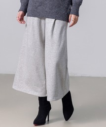 DAY CLOSET | レディース 裏起毛クロップド丈ノームコアタックワイドパンツ(スウェットパンツ)