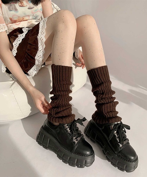 アパルトモン CARIAGGI レッグウォーマー 黒いリブ編みレッグウォーマー ○アームウォーマー / レッグウォーマー | VOLCAN&APHRODITE