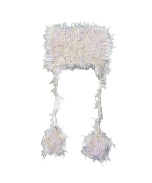 XU（エックスユー）の「【Never mind the XU】shaggy flap cat beanie / 【ネバーマインド ザ エックスユー】シャギーフラップ猫耳ニット帽子（ニットキャップ/ビーニー・レディース・ブラウン/チャコール/ピンク・ONE SIZE）」の22枚目の写真