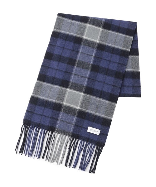 MACKINTOSH PHILOSOPHY（ﾏｯｷﾝﾄｯｼｭ ﾌｨﾛｿﾌｨｰ）の「ウール チェックマフラー（ストール/ショール・メンズ・オレンジ系その他5/ダークネイビー/グリーン系その他5・FREE）」の5枚目の写真