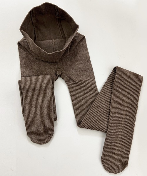 DiamondHearts（ダイヤモンドハーツ）の「リブ細身美脚タイツ（タイツ/ストッキング・レディース・ブラック/グレイッシュベージュ/グレー/ダークブラウン/ホワイト/ライトグレー/ベージュ/ダークグレー・FREE）」の18枚目の写真